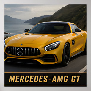 Mercedes-AMG GT Modern German Performance Car Poster