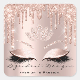 Mercedes Beauty Lashes Lotus Fashion Is Passion Square Sticker