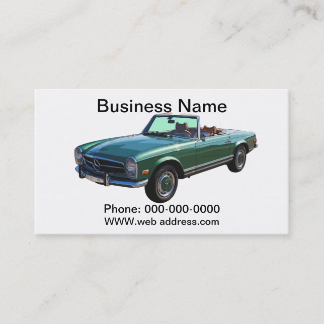 Mercedes Benz 280 SL Convertible Business Card (Front)
