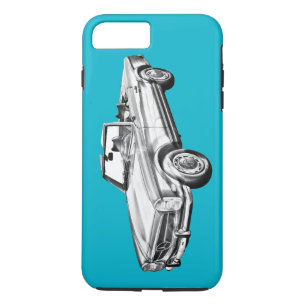 Mercedes Benz 280 SL Convertible Car Illustration iPhone 8 Plus/7 Plus Case