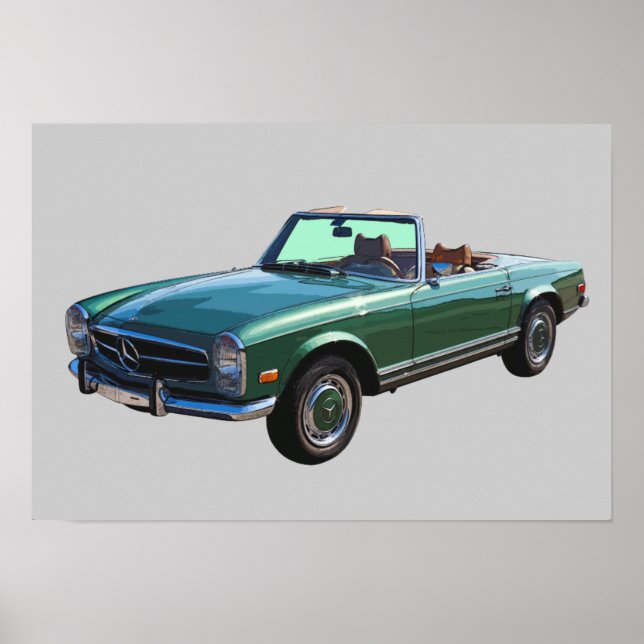 Mercedes Benz 280 SL Convertible Poster (Front)