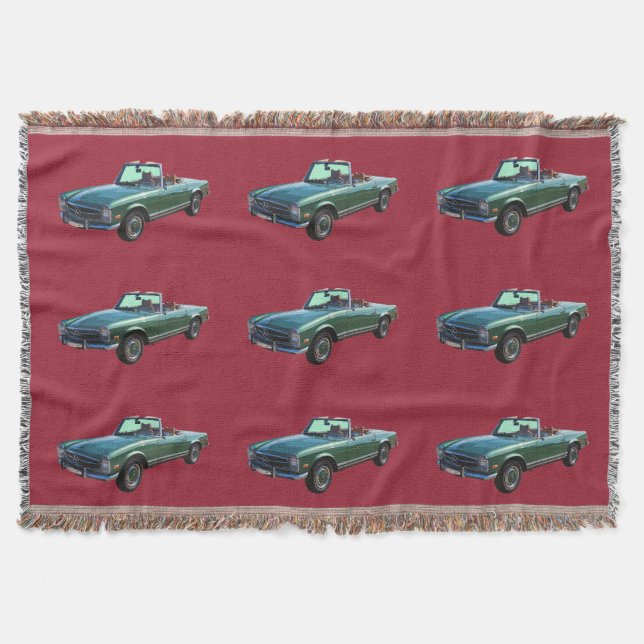 Mercedes Benz 280 SL Convertible Throw Blanket (Front)