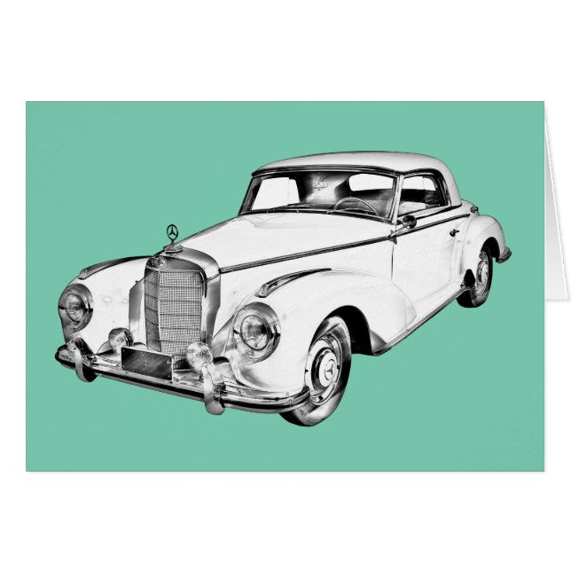 Mercedes Benz 300 Luxury Car Digital Drawing (Front Horizontal)