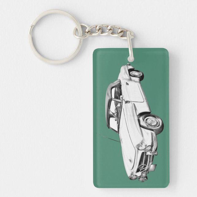 Mercedes Benz 300 sl Illustration Key Ring (Front)
