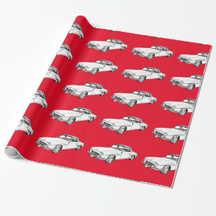 Mercedes Benz 300 sl Illustration Wrapping Paper