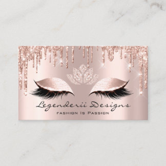 Mercedes Fashion Eyelash Lashes Glitter Lotus Business Card