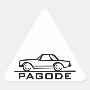 Mercedes SL Pagode with Script Triangle Sticker