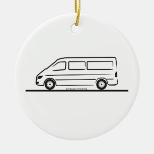 Mercedes Sprinter Ceramic Tree Decoration