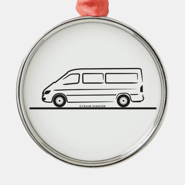 Mercedes Sprinter Metal Ornament (Front)