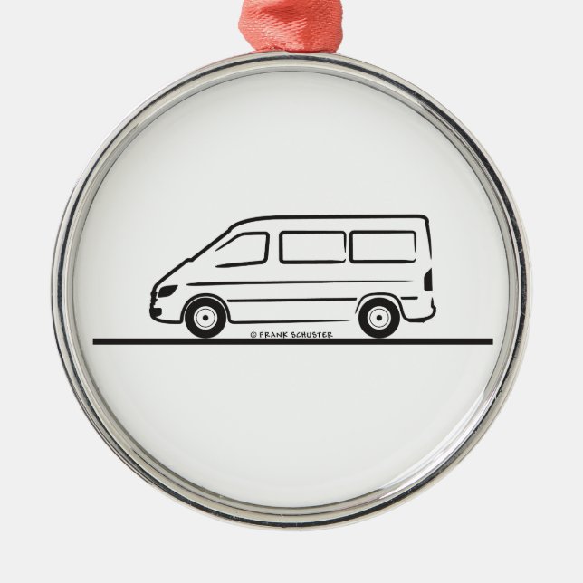 Mercedes Sprinter Short Wheelbase Metal Ornament (Front)