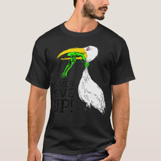 Merch never give up stork and frog Merch T-Shirt