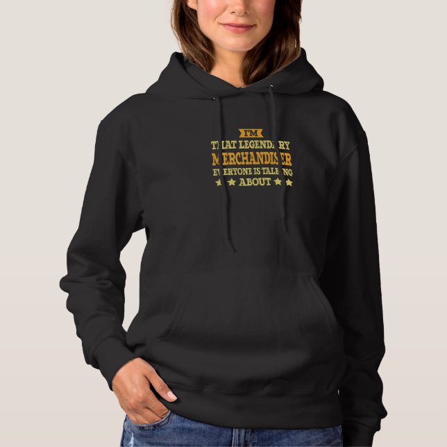 Merchandiser Job Title Employee Funny Worker Merch Hoodie (Front)