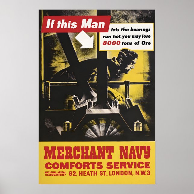 Merchant Navy Comforts Service Poster, Great Poster (Front)