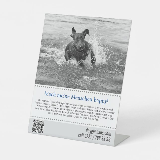Merchant poster pedestal sign (Front)