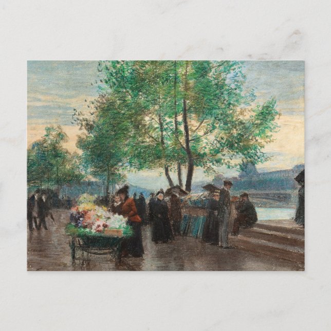 Merchants on the Seine | Victor Gabriel Gilbert Postcard (Front)