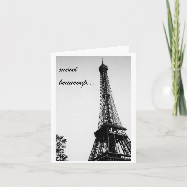 merci beaucoup 2 thank you card (Front)