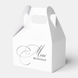 Merci Beaucoup Elegant Calligraphy Thank You Favour Box