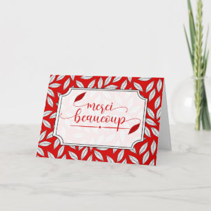 Merci Beaucoup French Business Thank You Red Card