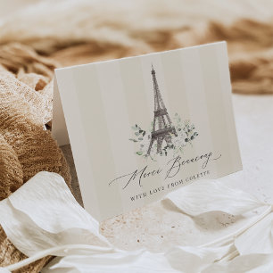 Merci Beaucoup Paris Baby Shower Thank You Card