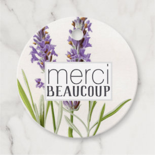 Merci Beaucoup Thank You Lavender Favour Tags