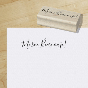 Merci Beaucoup Thank you very much (in French ) Rubber Stamp