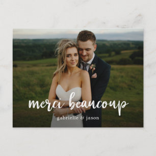 Merci Beaucoup Wedding Thank You Postcard