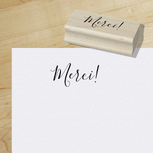Merci French Everday Style Rubber Stamp