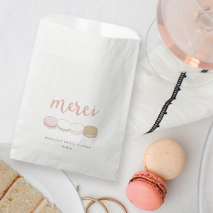 Merci French Macarons Bridal Shower Favour Bag