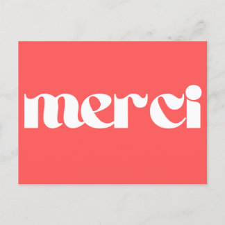 Merci, French thank you  Postcard