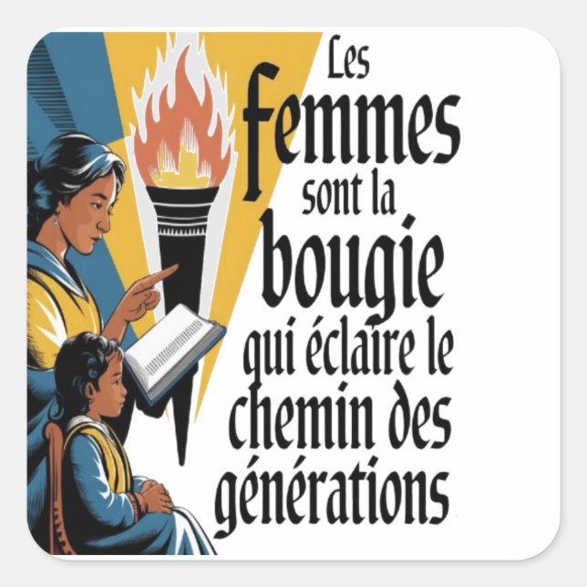 Merci pour tonne grand dévouement square sticker (Front)
