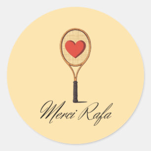 Merci Rafa - Vintage Tennis Tribute Classic Round Sticker