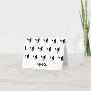Merci Thank You French Bulldog Boston Terrier Card