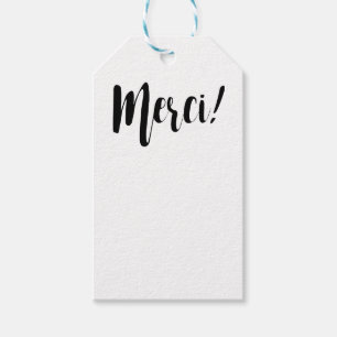 Merci thank you gift tag