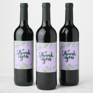 Merci Thanks Party Special Gift Rose Red White Wine Label