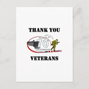 Merci vétérans - Thank you veterans Postcard