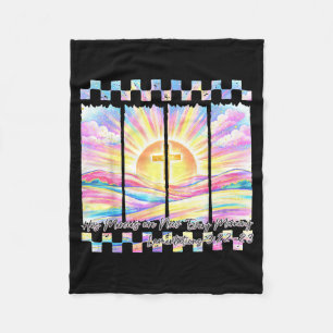 Mercies are New Christian Bible Verse Jesus Cross Fleece Blanket
