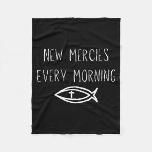 Mercies Jesus Christian Prayers Mens Womens Fleece Blanket