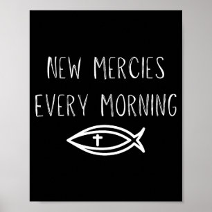 Mercies Jesus Christian Prayers Mens Womens  Poster