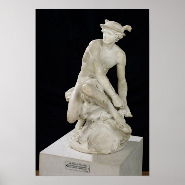 Mercury Attaching his Winged Sandals, 1744 Poster (Front)