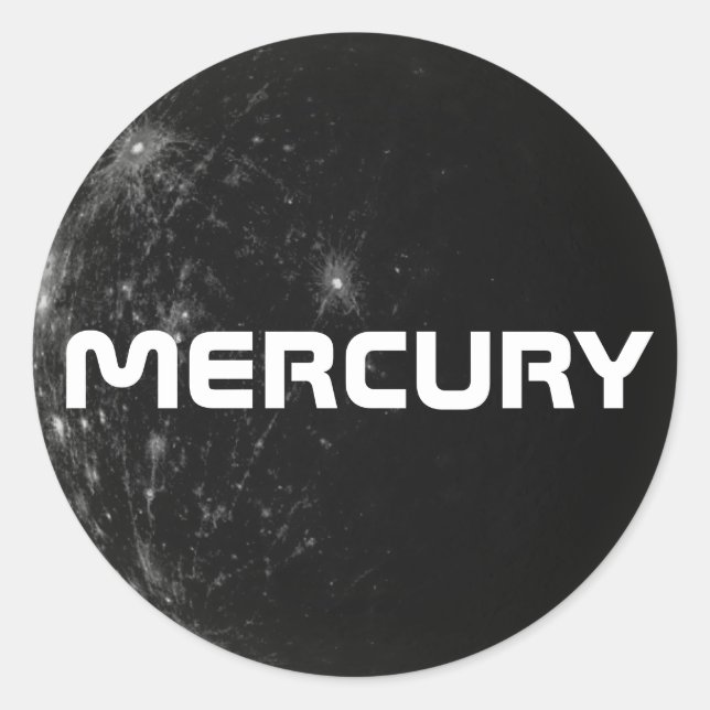 Mercury brand classic round sticker (Front)