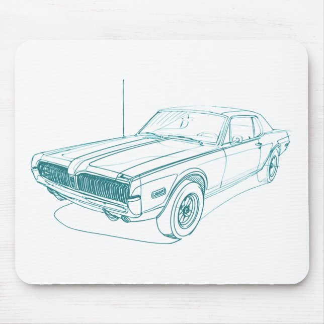 Mercury Cougar 1968 Mouse Pad (Front)