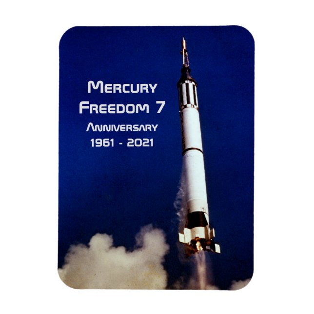 Mercury Freedom 7 -  60th Anniversary Magnet (Vertical)