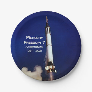 Mercury Freedom 7 - 60th Anniversary Paper Plate