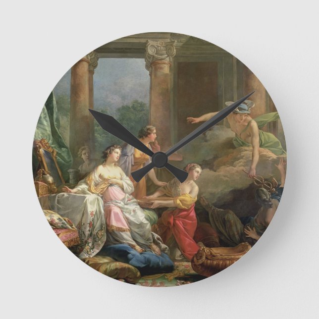 Mercury, Herse and Aglauros, 1763 (oil on canvas) Round Clock (Front)