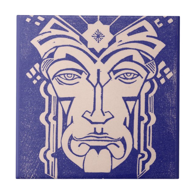 Mercury Messenger of Gods Greek Mythology Blue Ceramic Tile (Front)