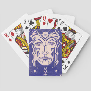 Mercury Messenger of Gods Greek Mythology Blue Playing Cards