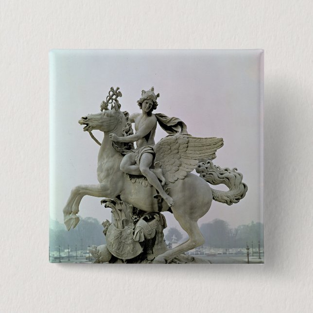 Mercury on Pegasus  1701-02 15 Cm Square Badge (Front)