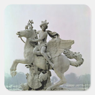 Mercury on Pegasus 1701-02 Square Sticker