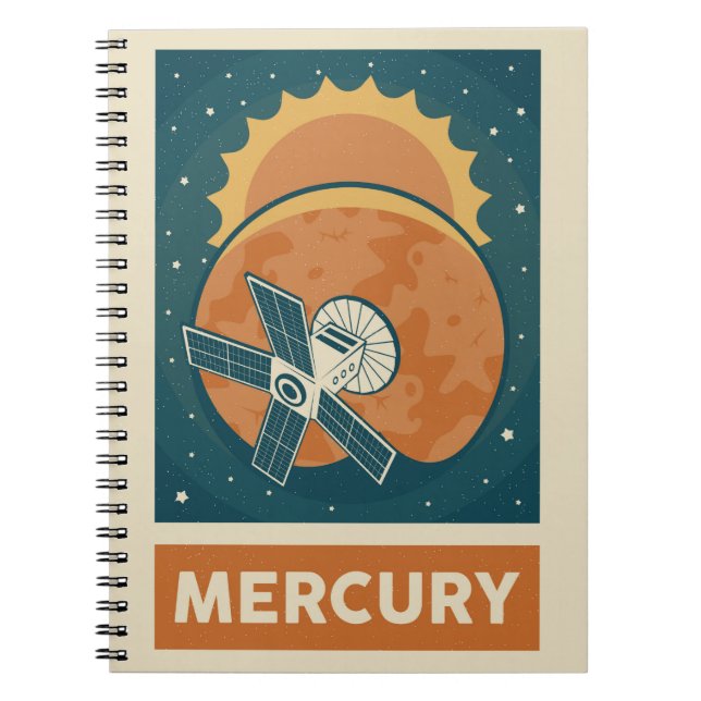 Mercury Retro Galaxy Satellite Notebook (Front)