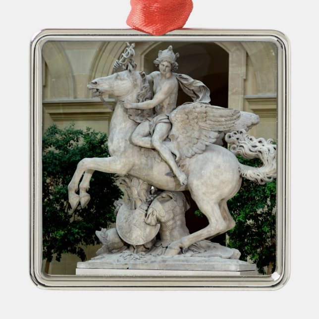 Mercury riding Pegasus Metal Tree Decoration (Front)